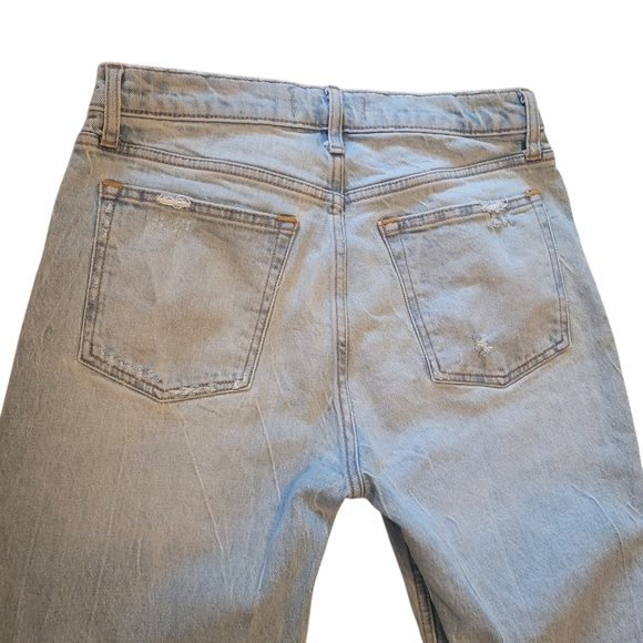 Abercrombie & Fitch high rise Mom jeans,distressed,raw frayed hem,28 - Picture 15 of 16